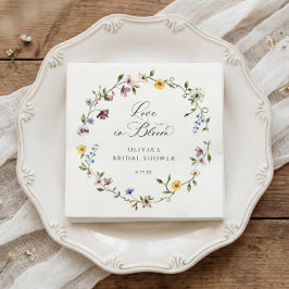Love in Bloom Floral Wildflower Bridal Shower Servet