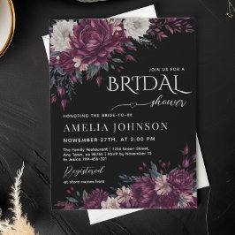 Love in Bloom Flowers Bourgogne Dark Vrijgezellenf Kaart