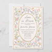 Love in Bloom Handwritten Floral Bridal Shower Kaart (Voorkant)