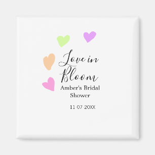 Love in Bloom kleurrijk hart bruidsuitnodiging naa Magneet