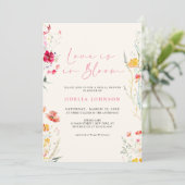 Love In Bloom Kleurrijk Wildflower Vrijgezellenfee Kaart (Staand voorkant)