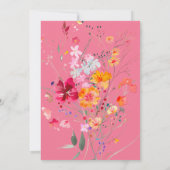 Love In Bloom Kleurrijk Wildflower Vrijgezellenfee Kaart (Achterkant)