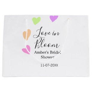 Love in Bloom kleurrijke hart bruidsfeest naam da Groot Cadeauzakje