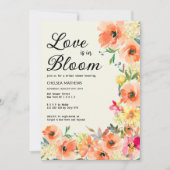 Love In Bloom kleurrijke zomerbloemen Vrijgezellen Kaart (Voorkant)