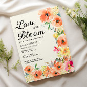 Love In Bloom kleurrijke zomerbloemen Vrijgezellen Kaart