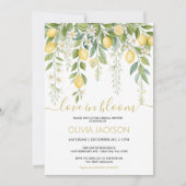 Love in Bloom | Lemon Blossom Bridal Shower Feestdagenkaart (Voorkant)