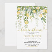 Love in Bloom | Lemon Blossom Bridal Shower Feestdagenkaart (Voorkant / Achterkant)