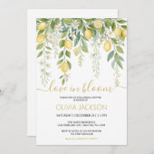 Love in Bloom | Lemon Blossom Bridal Shower Kaart (Voorkant / Achterkant)
