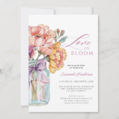 Love In Bloom Mason Jar Floral Vrijgezellenfeest Kaart (Voorkant)