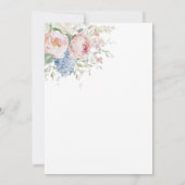 Love in Bloom Pastel Pink & Blue Bridal Shower Kaart (Achterkant)