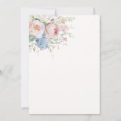 Love in Bloom Pastel Pink & Blue Bridal Shower Kaart (Achterkant)