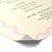 Love in Bloom Sage Roze Cin Cin Bar Menu Poster (Hoek)