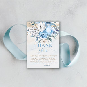 Love in Bloom Something Blue Rozen Vrijgezellenfee Bedankkaart