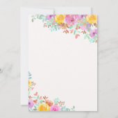 Love in Bloom spring flowers wedding Kaart (Achterkant)