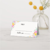 Love in Bloom spring flowers wedding Plaatskaartje (Achterkant)