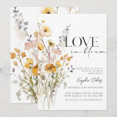 Love In Bloom Spring Wildflower Vrijgezellenfeest  Kaart (Voorkant / Achterkant)