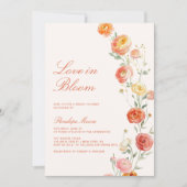 Love In Bloom Verona Sunset Oranje Vrijgezellenfee Kaart (Voorkant)