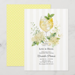 Love in Bloom Vlierbloesem Cocktail Bachelorette Kaart