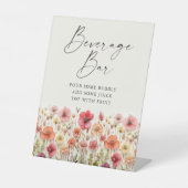 Love In Bloom Vrijgezellenfeest Beverage Bar Sign Reclamebord Met Voetstuk (Voorkant)