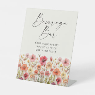 Love In Bloom Vrijgezellenfeest Beverage Bar Sign Reclamebord Met Voetstuk