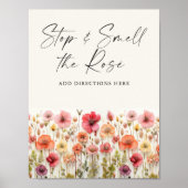 Love In Bloom Vrijgezellenfeest Roos Bar Sign Poster (Voorkant)