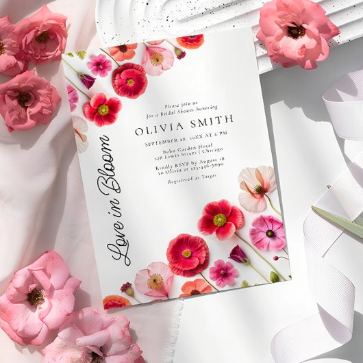 Love In Bloom Vrijgezellenfeest Uitnodigen Kaart