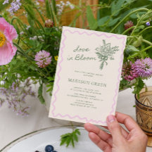 Love in Bloom Whimsical Handgeschreven Bruidsfeest