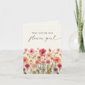 Love in Bloom Wil jij onze Bloemenmeisje Kaart zij (Voorkant)