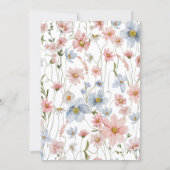 Love in Bloom Wildflower Bridal Shower Kaart (Achterkant)