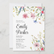 Love in Bloom Wildflower Bruidsuitnodiging