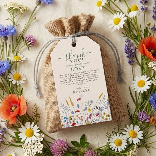 Love in Bloom Wildflower Meadow Bridal Shower Cadeaulabel