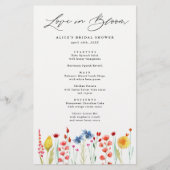 Love in Bloom Wildflower Vrijgezellenfeest Dinner  Flyer (Voorkant)