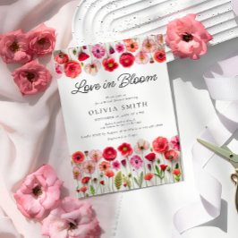 Love In Bloom Wildflower Vrijgezellenfeest Uitnodi Kaart