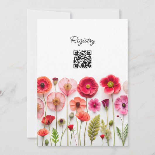 Love In Bloom Wildflower Vrijgezellenfeest Uitnodi Kaart (Achterkant)