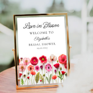 Love In Bloom Wildflower Vrijgezellenfeest Welkom Poster