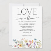 Love in Bloom Wildflowers Butterfly Bridal Shower Kaart (Voorkant)