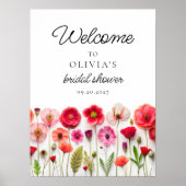 Love In Bloom Wilsdflower Vrijgezellenfeest Welkom Poster (Voorkant)