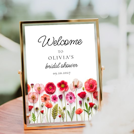 Love In Bloom Wilsdflower Vrijgezellenfeest Welkom Poster