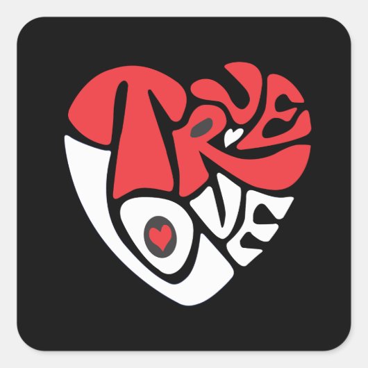  “Love in Bold Strokes” T-Shirt Vierkante Sticker (Voorkant)