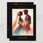 Love in Color Flat Save The Date Card (Voorkant / Achterkant)