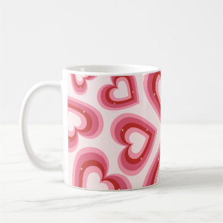 Love in Every Sip – Pink Heart Pattern Classic Mug Koffiemok