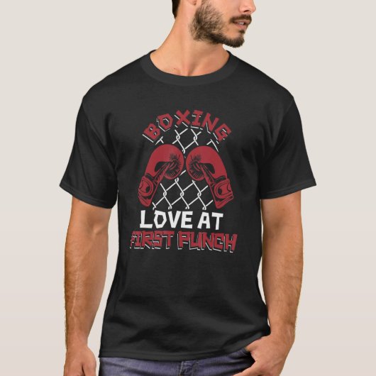 Love in First Punch Boxer Thai Boxer Kickboxer Box T-shirt (Voorkant)