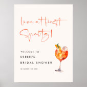 Love in First Spritz Vrijgezellenfeest Welcome Poster (Voorkant)