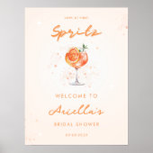 Love in First Spritz Vrijgezellenfeest Welcome Sig Poster (Voorkant)