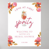 Love in First Spritz Vrijgezellenfeest Welcome Sig Poster (Voorkant)