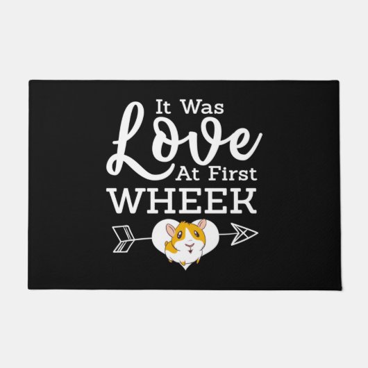 Love in First Wheak Guinee Pig Cavy Roddent Deurmat (Voorkant)