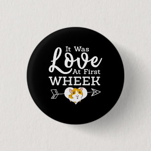 Love in First Wheak Guinee Pig Cavy Roddent Ronde Button 3,2 Cm
