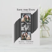 Love in Frames Modern Photo Save the Date (Staand voorkant)