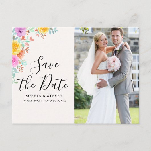 Love in Full Bloom – Spring Celebration Wedding Briefkaart (Voorkant)