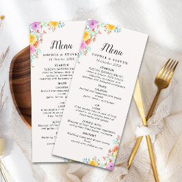 Love in Full Bloom – Springtime Wedding Programmakaart